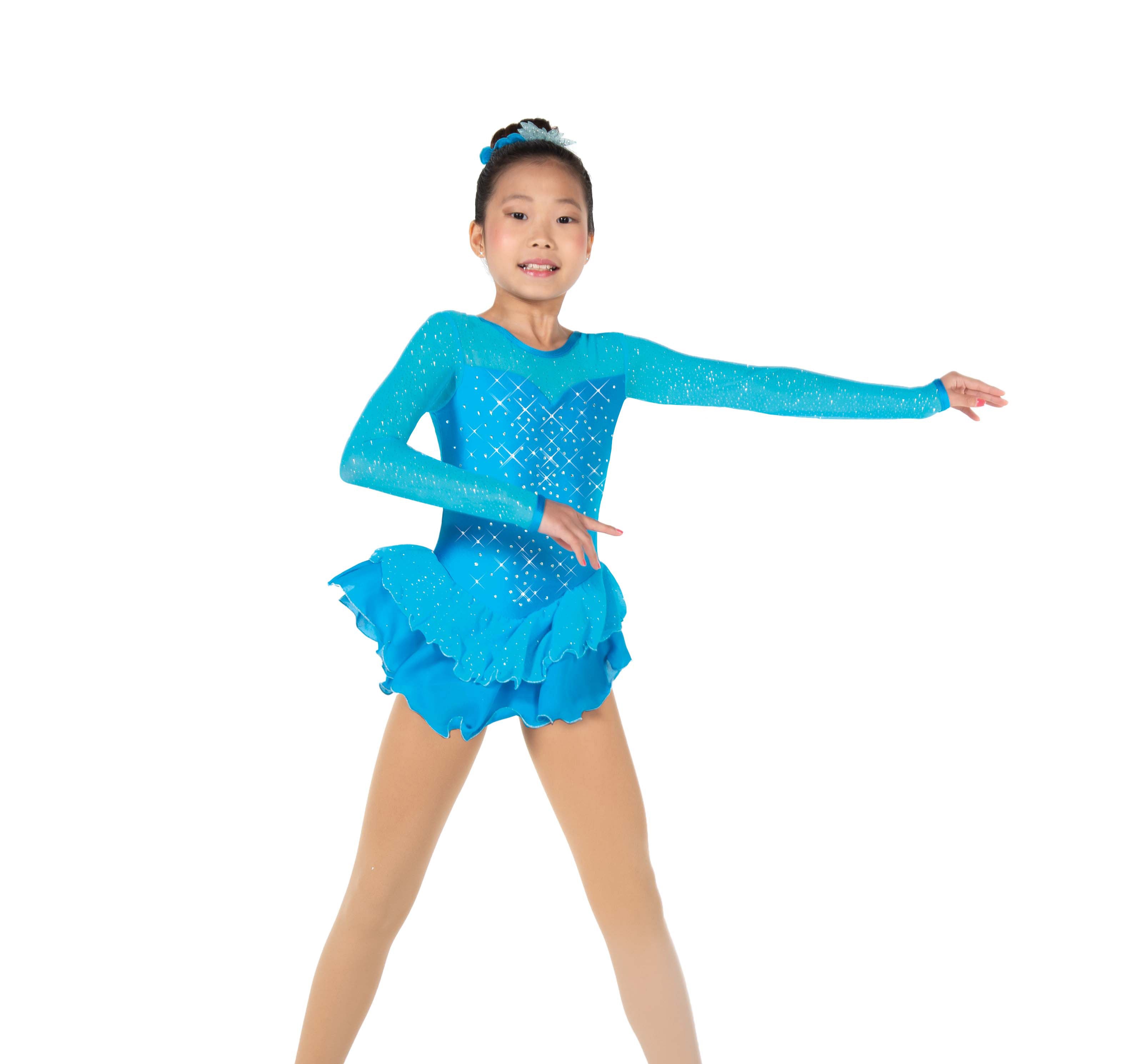 614 Crystal Kisses Skating Dress in Blue by Jerry's