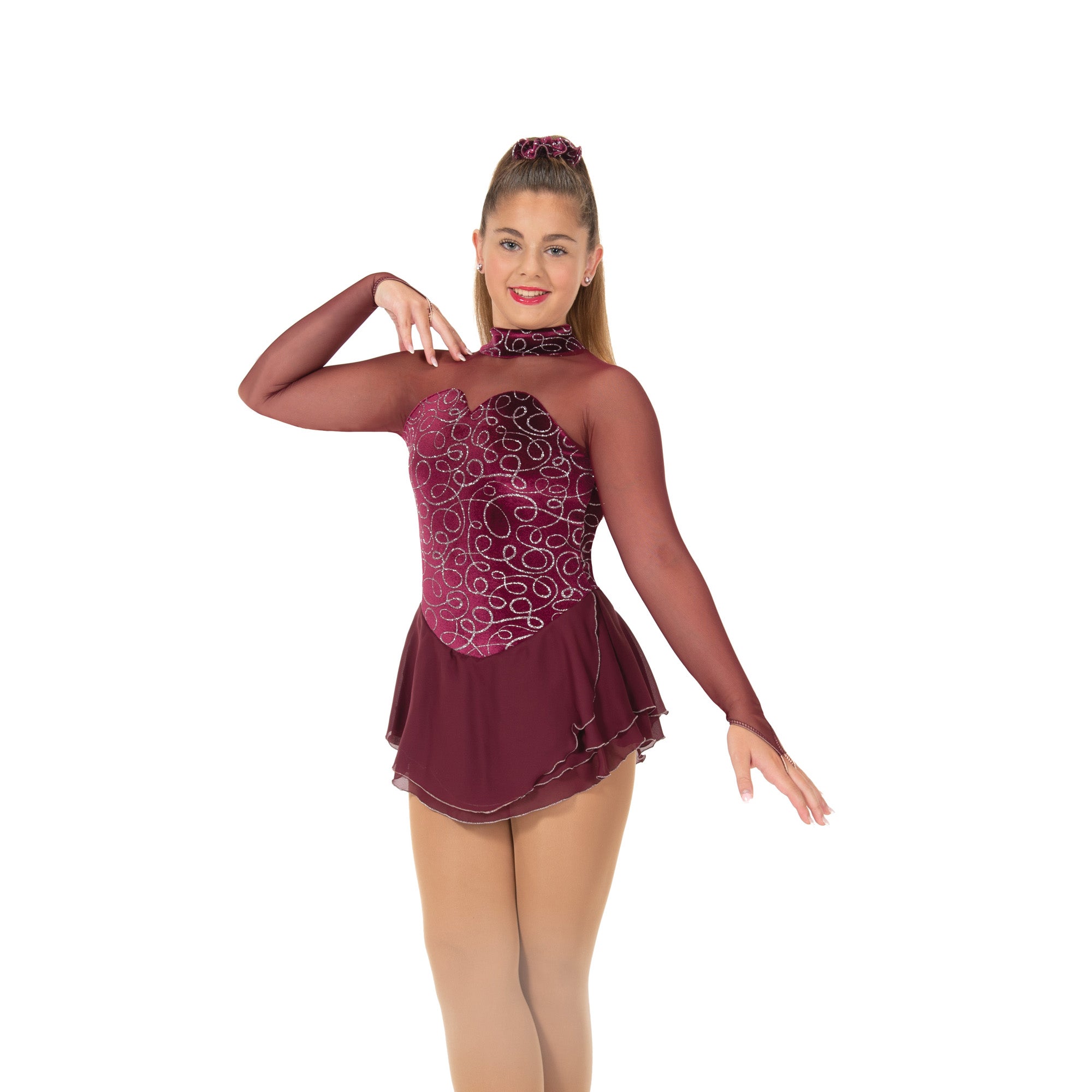62 The Loop Swoop Skating Dress in Bordeaux Red by Jerry's