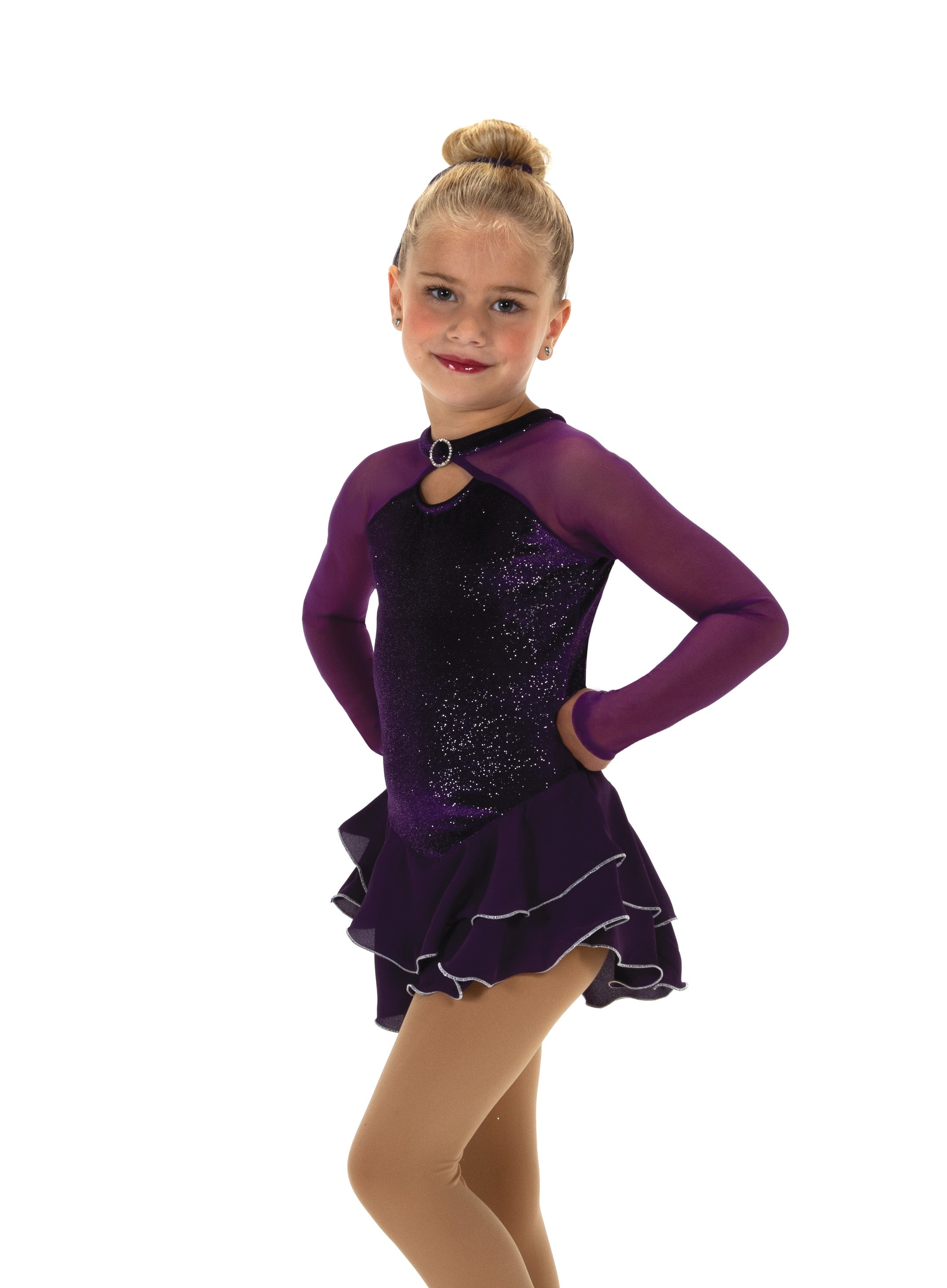 645 Shimmer Skating Dress in Purple by Jerry's