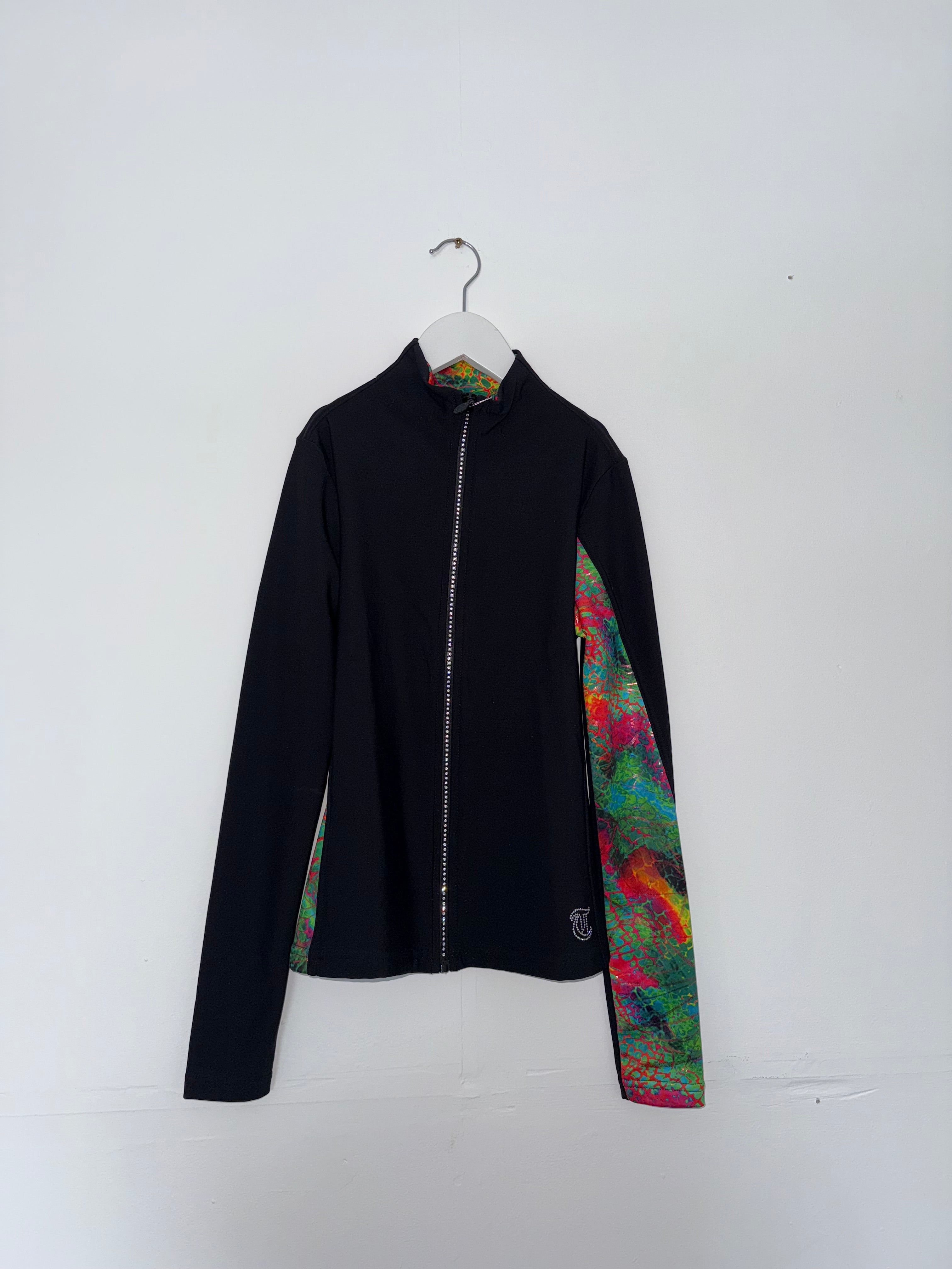 Thuono Crystal Zip Skating Jacket - Green Explosion