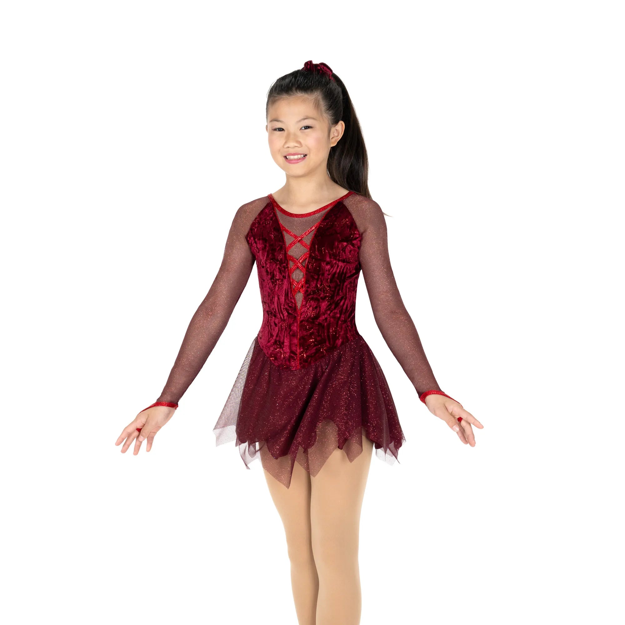 708 Fine Wine Skating Dress by Jerry's