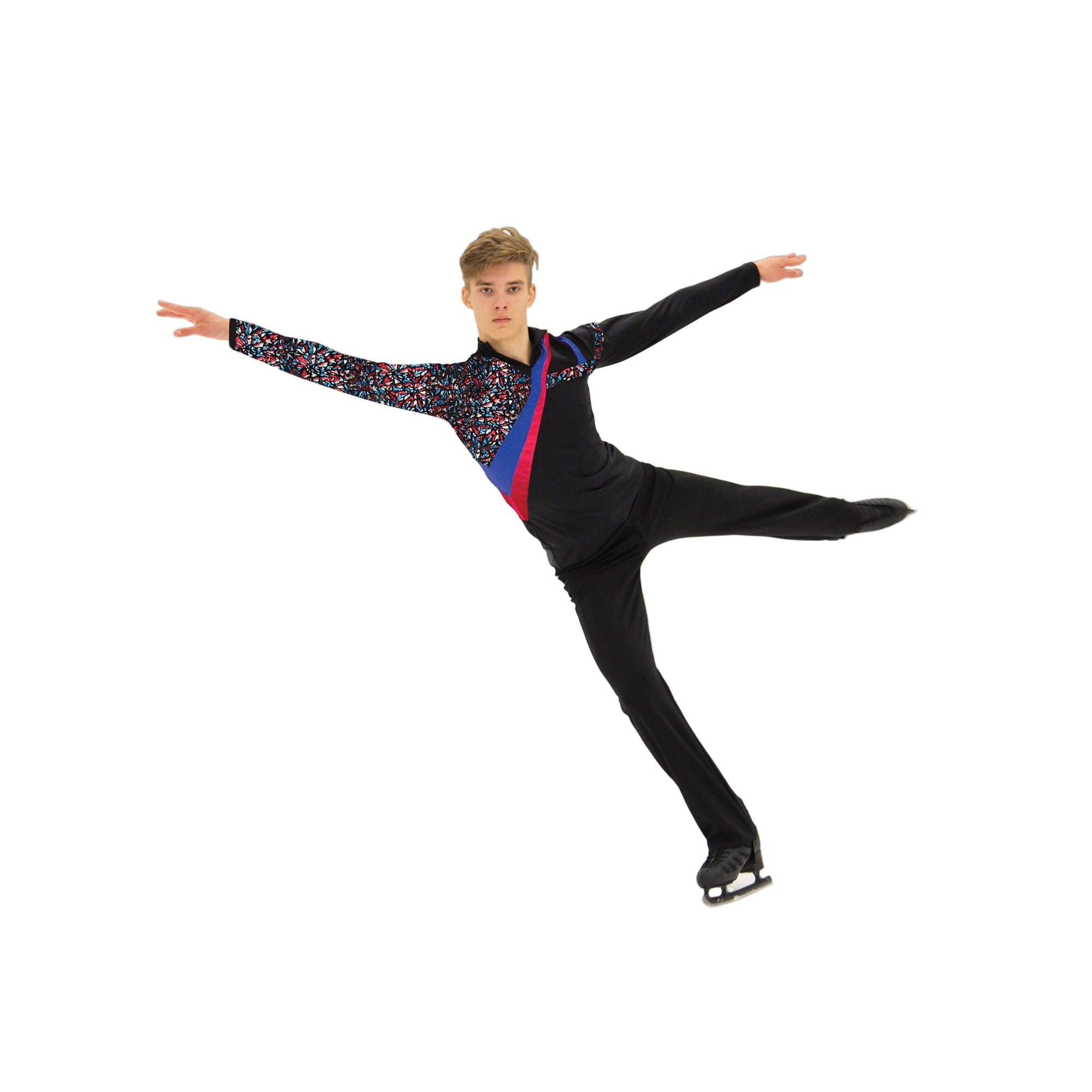 842 Cracked Ice Mens Skating Shirt by Jerry’s - Adult Large - Clothing > Figure Skating Tops