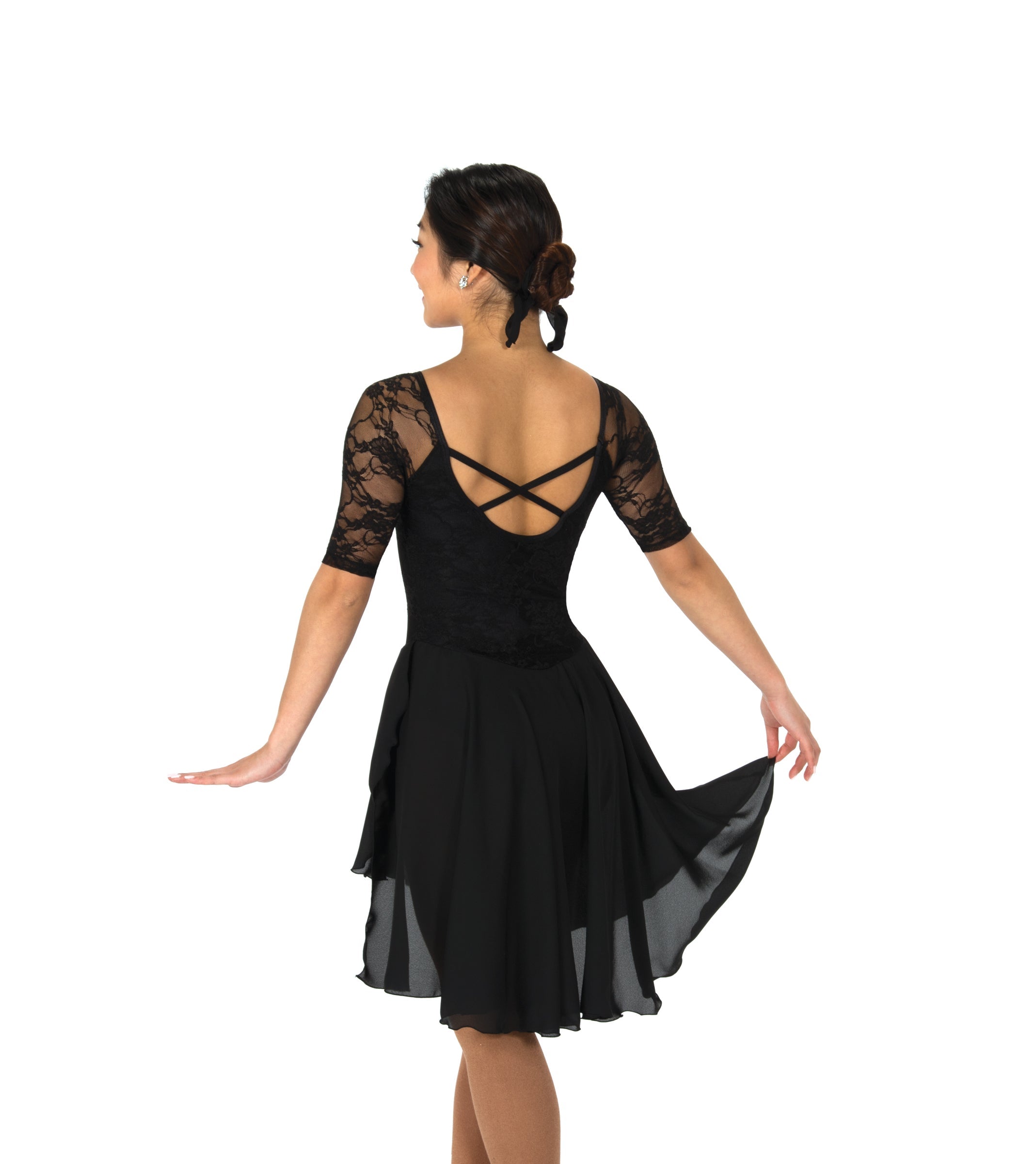 95 Classic Lace Dance Dress in Black by Jerry’s - Clothing > Figure Skating Dresses
