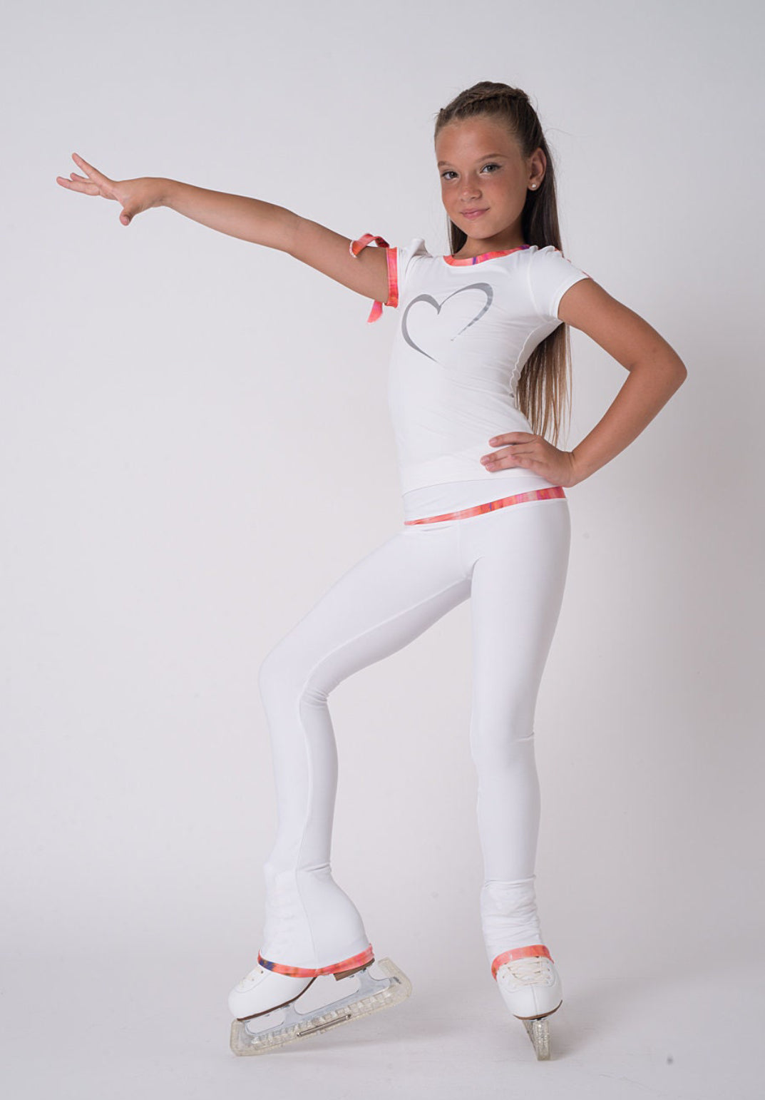Thuono White Collection Leggings White/Wild Pink