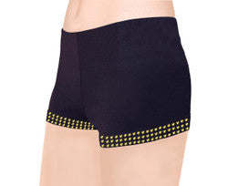 NY2 Sportswear Gold Rhinestone Skating Shorts