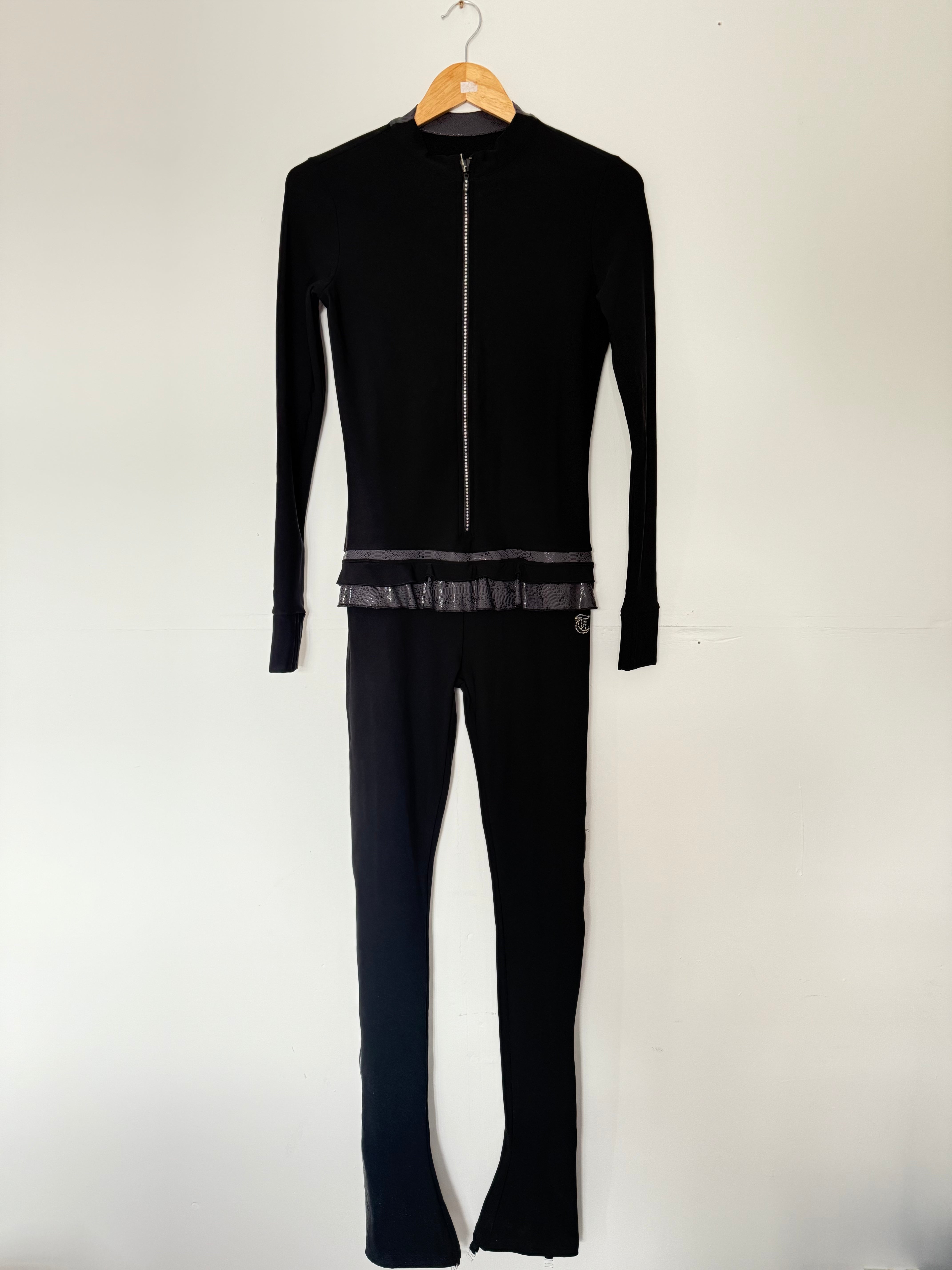 Thuono Thermal Linx Catsuit Black/Glitter Explosion - Crystal Zip
