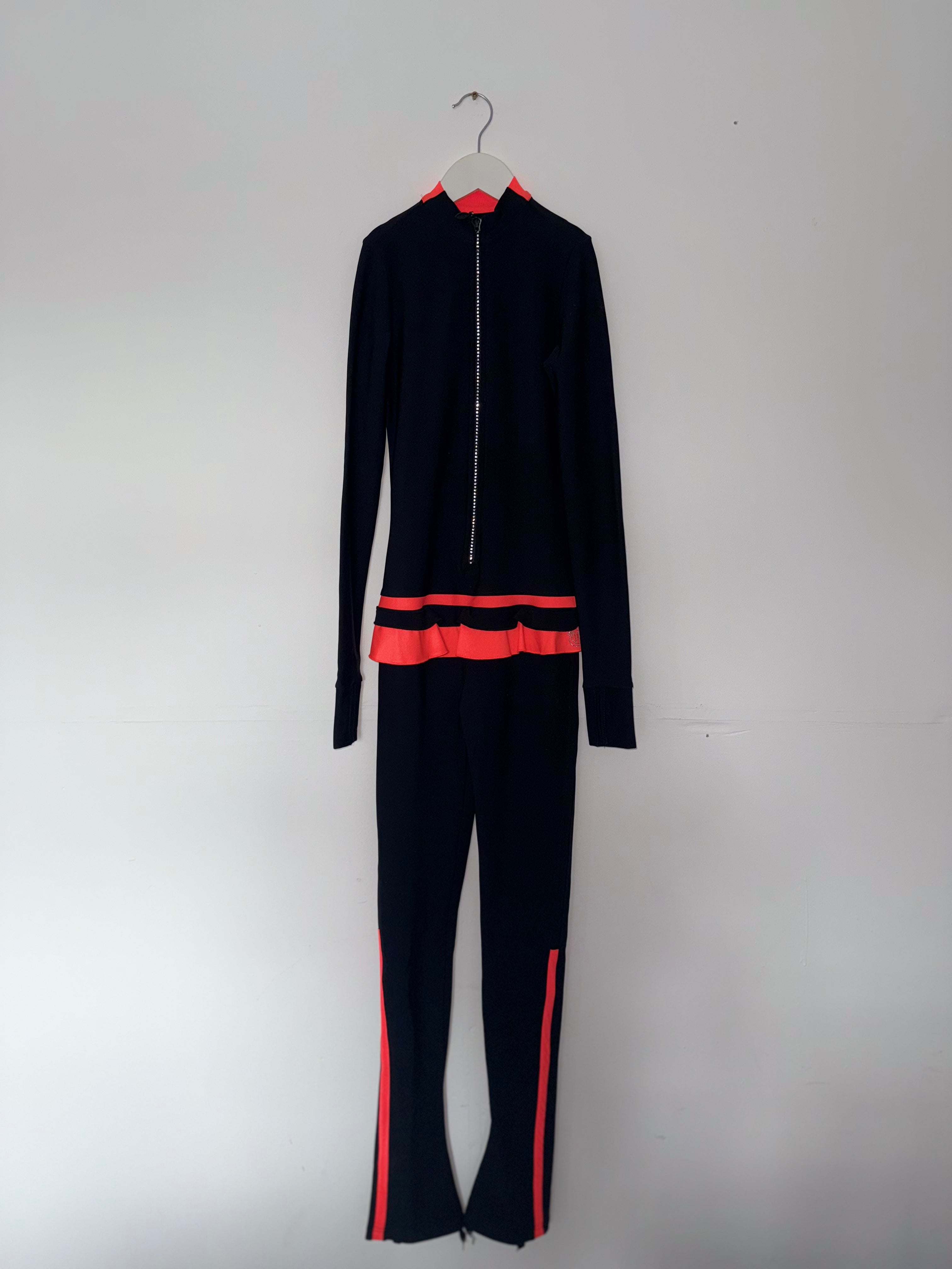 Thuono Thermal Linx Catsuit Black/Coral - Crystal Zip