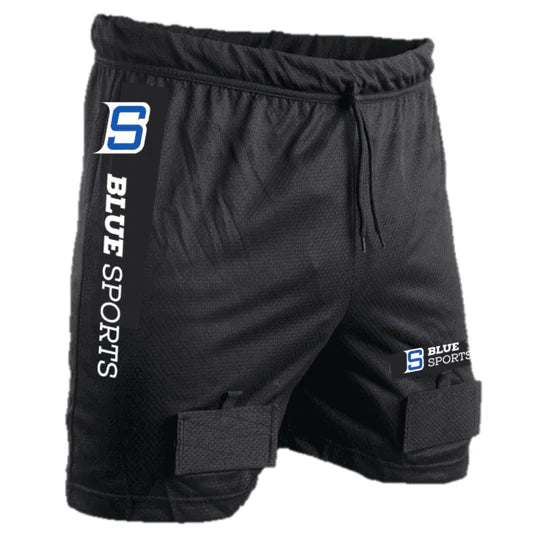 Blue Sport Mesh Short with Protective Cup