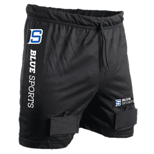 Blue Sports Mesh Short with Protective Cup