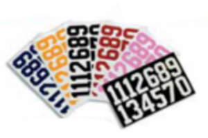 A&R Number Decals - Royal Blue - Hockey