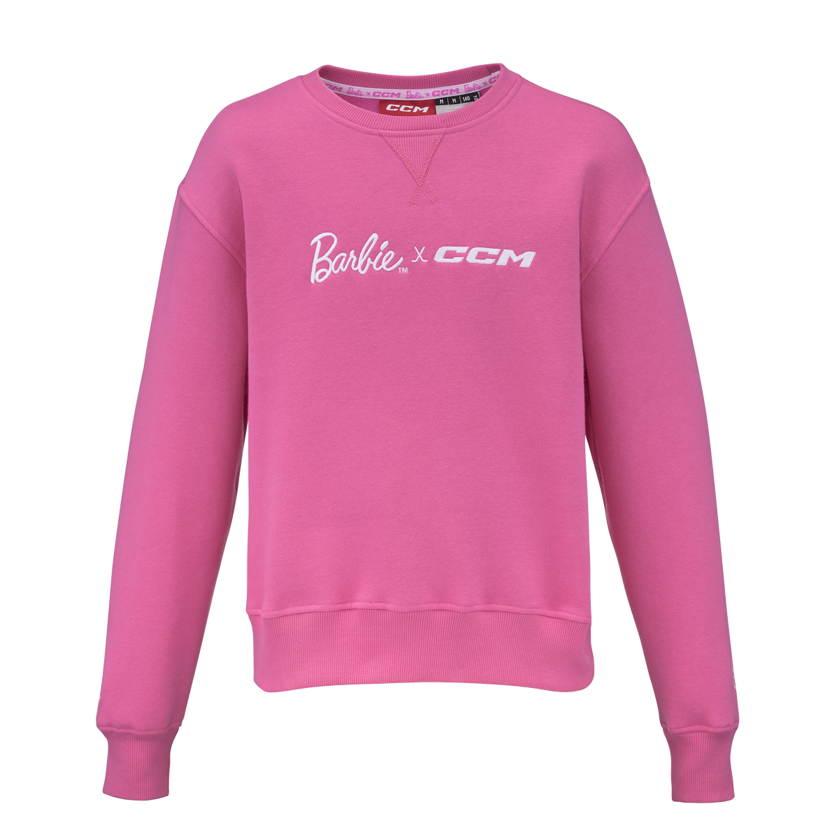 Barbie x CCM Pink Embridered Crew Neck Youth