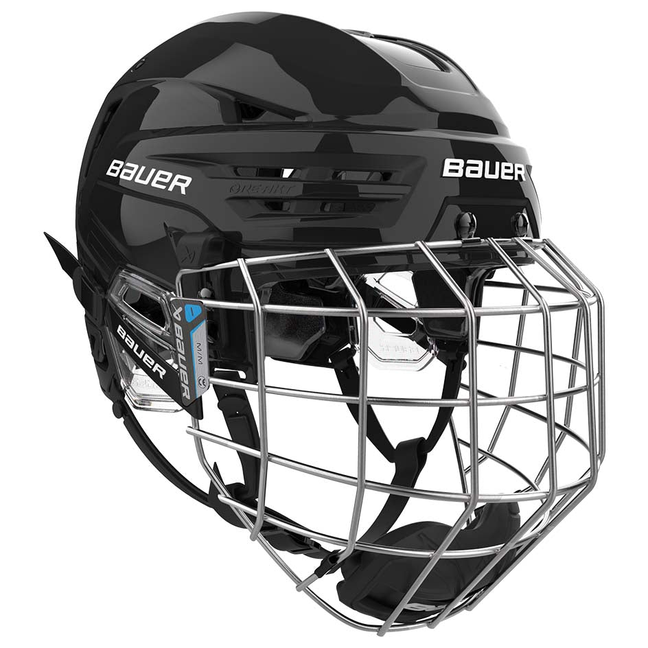 Bauer Re-Akt 90 Hockey Helmet Combo - Small / Black - Head & Face Protection