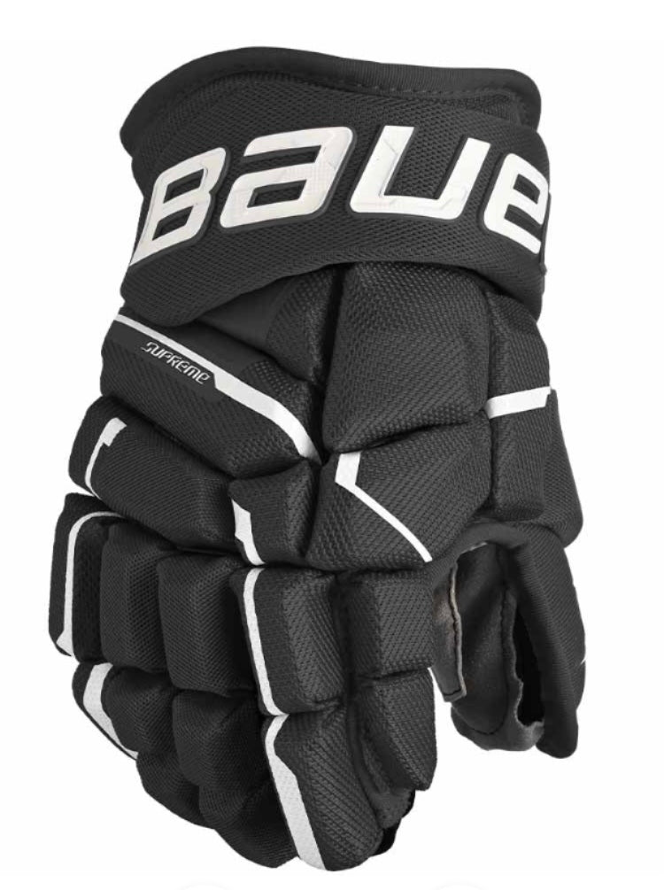 Bauer Supreme Mach Gloves - Intermediate - Black/White / 12’’ - Hockey Protection > Gloves