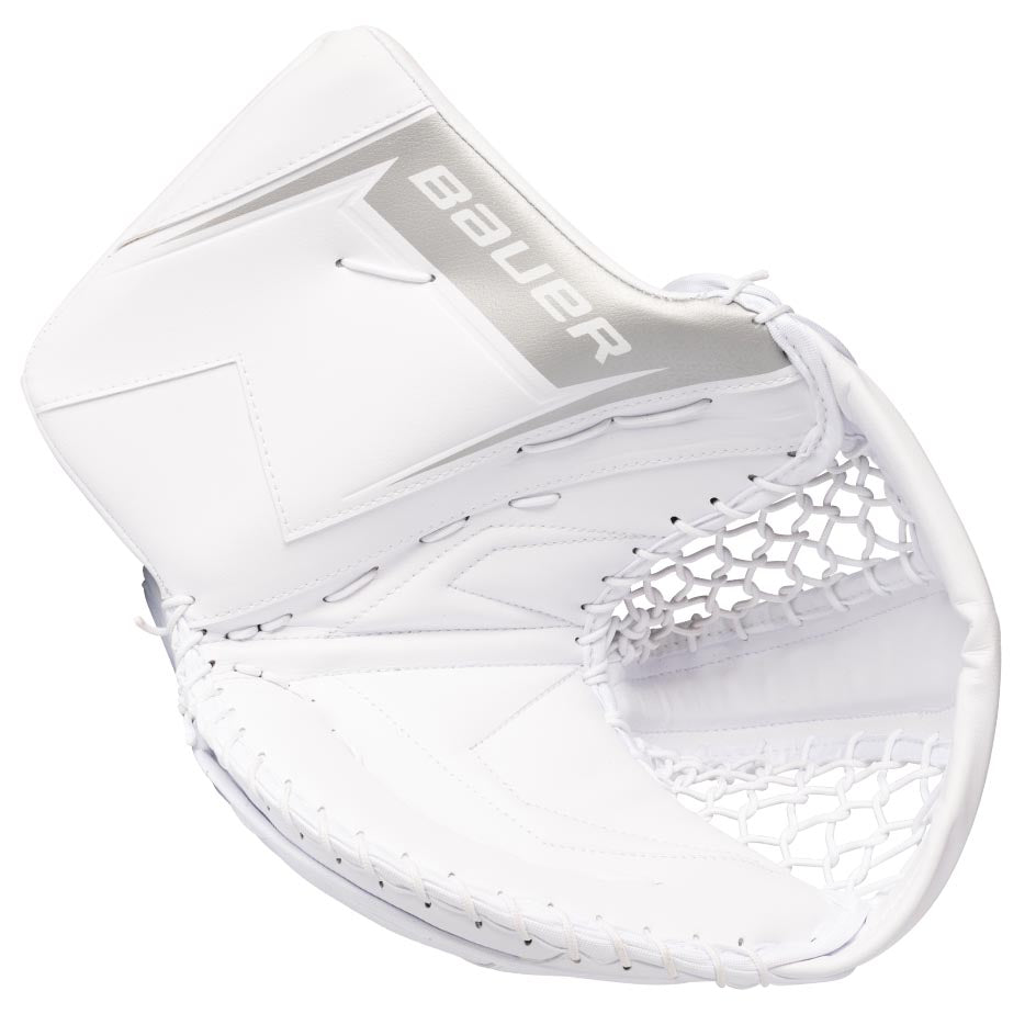 Bauer SV-90 Goalie Catch Glove Senior - White / Regular - Goalie Catchers