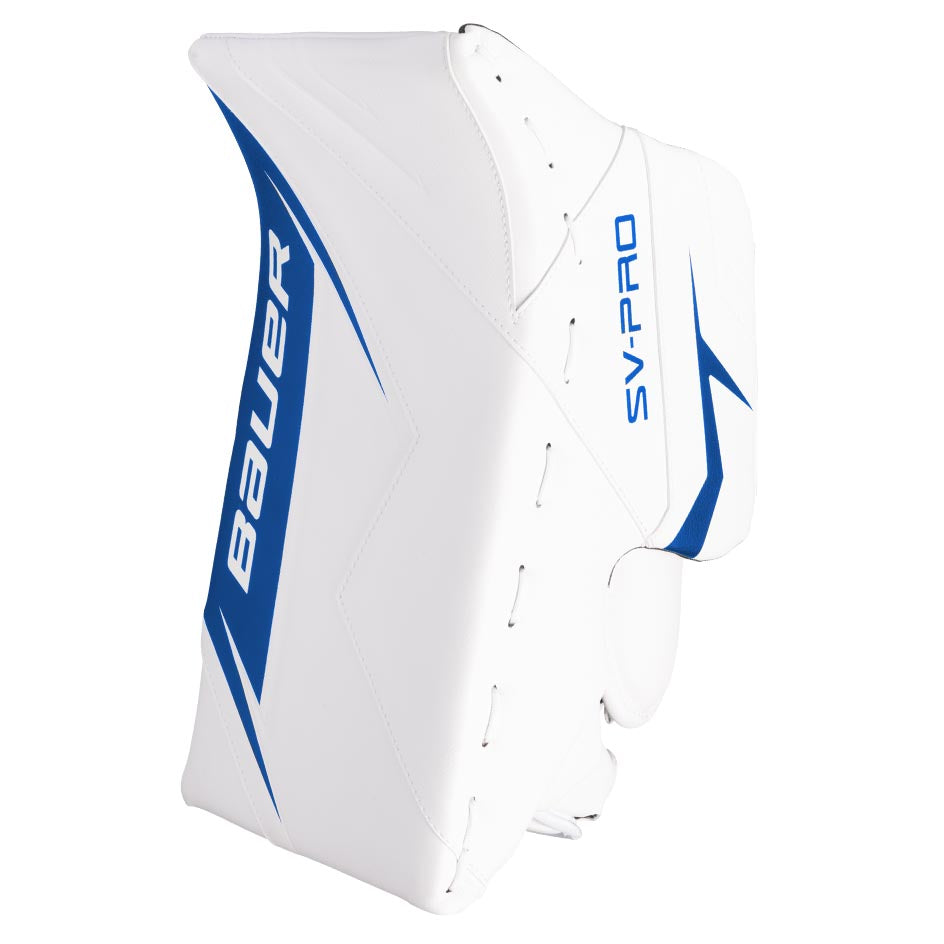 Bauer SV-Pro Goalie Blocker Intermediate - White/Blue / Regular - Goalie Blockers
