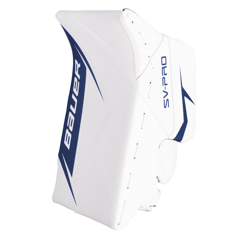 Bauer SV-Pro Goalie Blocker Intermediate - White/Navy / Regular - Goalie Blockers