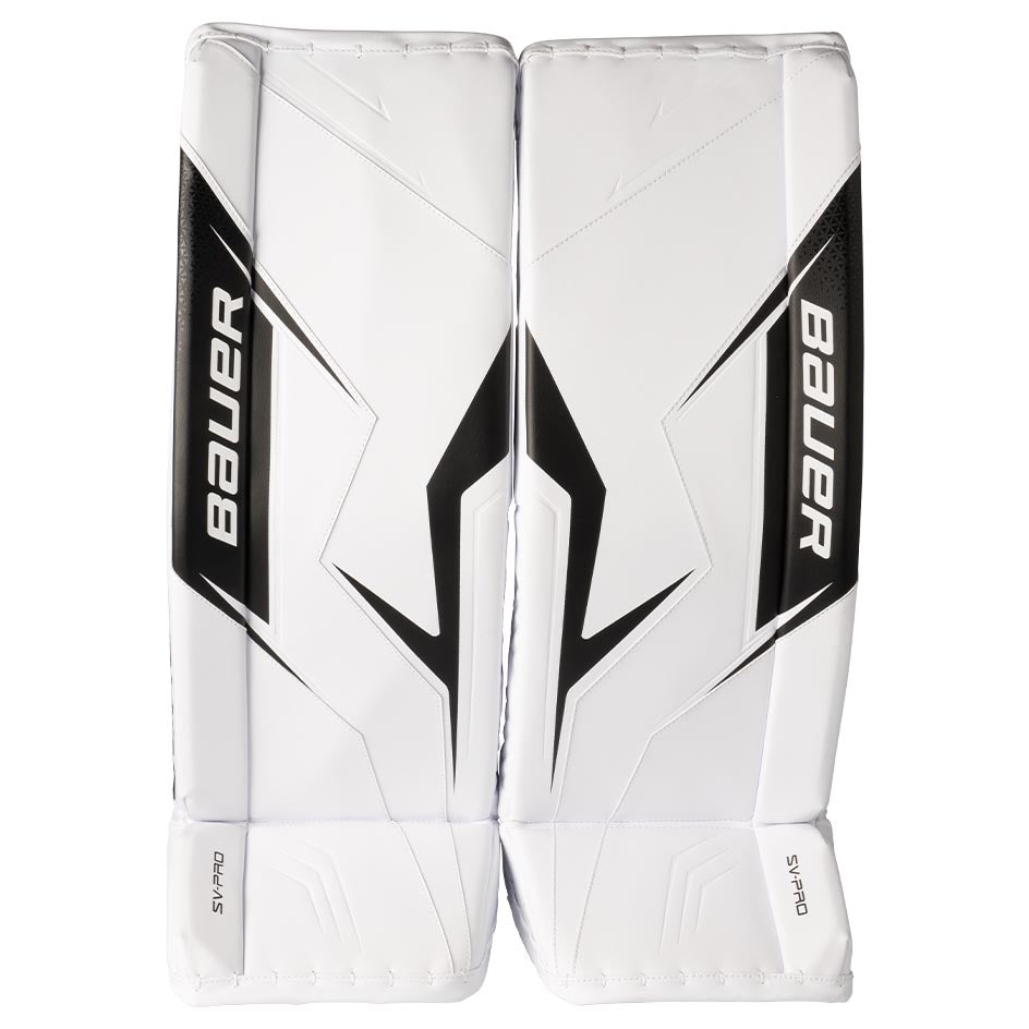Bauer SV-Pro Goalie Leg Pads Intermediate - White/Black / Small - Goalie Pads
