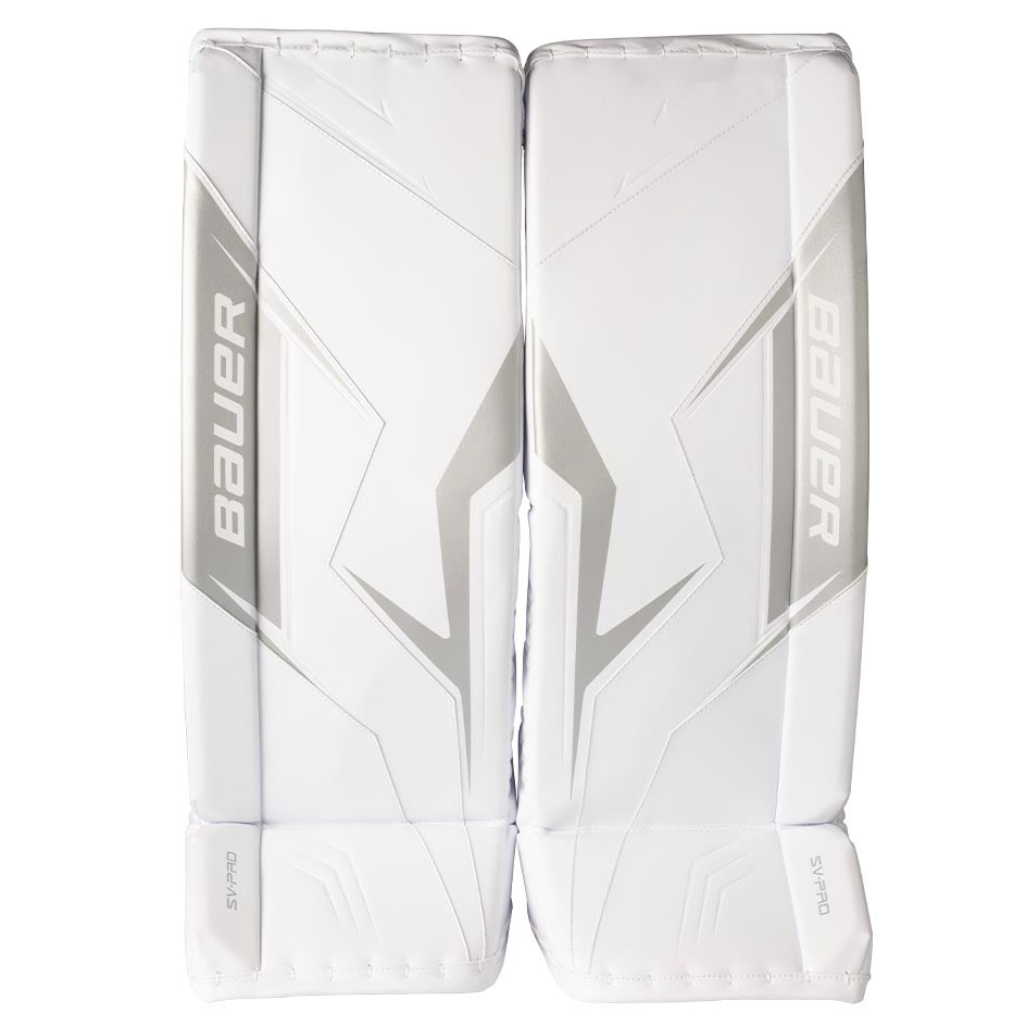 Bauer SV-Pro Goalie Leg Pads Intermediate - White / Small - Goalie Pads