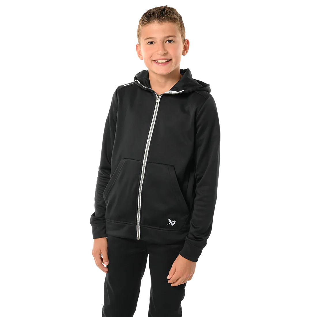 Bauer Team Fleece Zip Hoodie - Youth - Youth Small / Black - Hockey Accessories > Apparel