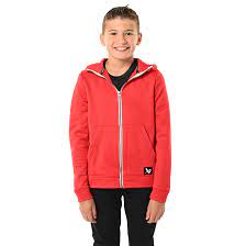Bauer Team Fleece Zip Hoodie - Youth - Youth Small / Red - Hockey Accessories > Apparel