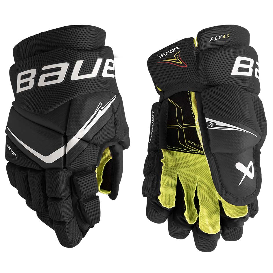 Bauer Vapor Fly40 Gloves Junior - Black/White / 10’’ - Ice Hockey Gloves
