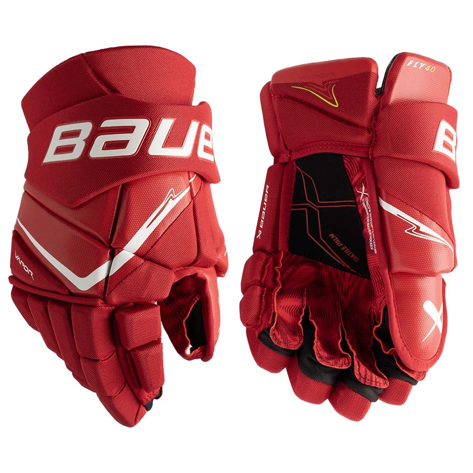 Bauer Vapor Fly40 Gloves Senior - Red / 14’’ - Ice Hockey Gloves