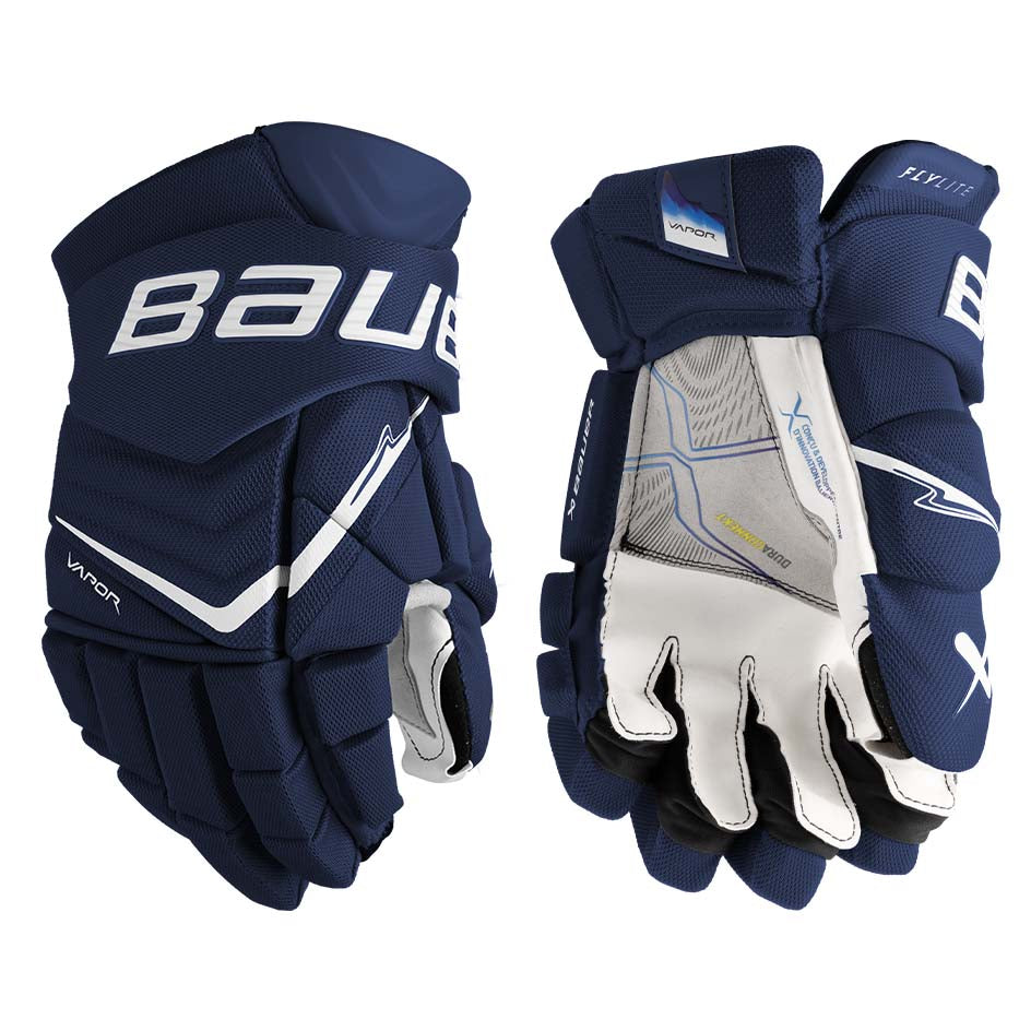 Bauer Vapor FlyLite Gloves Intermediate - Navy / 12’’ - Ice Hockey Gloves