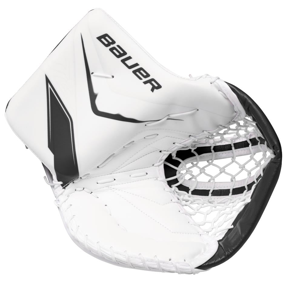 Bauer Vapor Flylite Goalie Catch Glove Senior - White/Black - Goalie Catchers