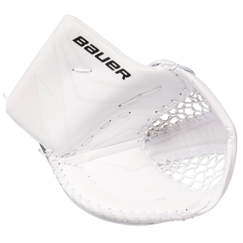 Bauer Vapor Flylite V90 Goalie Catch Glove Senior - White / Regular - Goalie Catchers