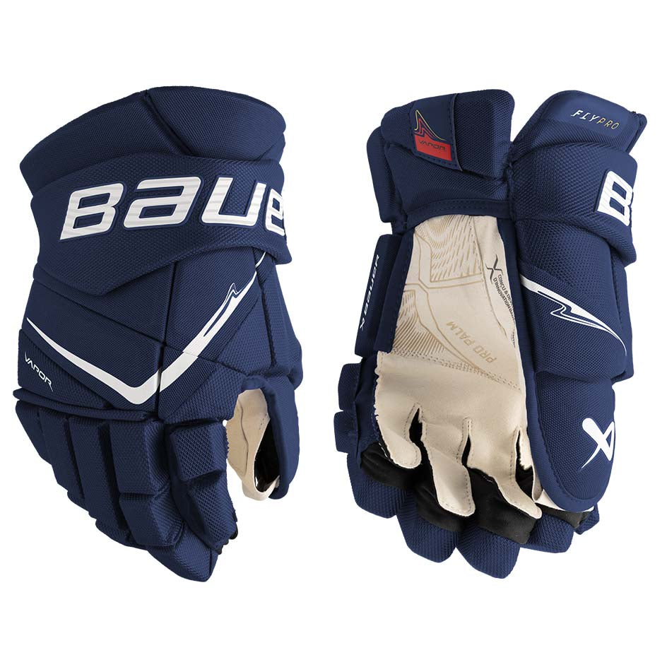 Bauer Vapor FlyPro Gloves Intermediate - Navy / 12’’ - Ice Hockey Gloves