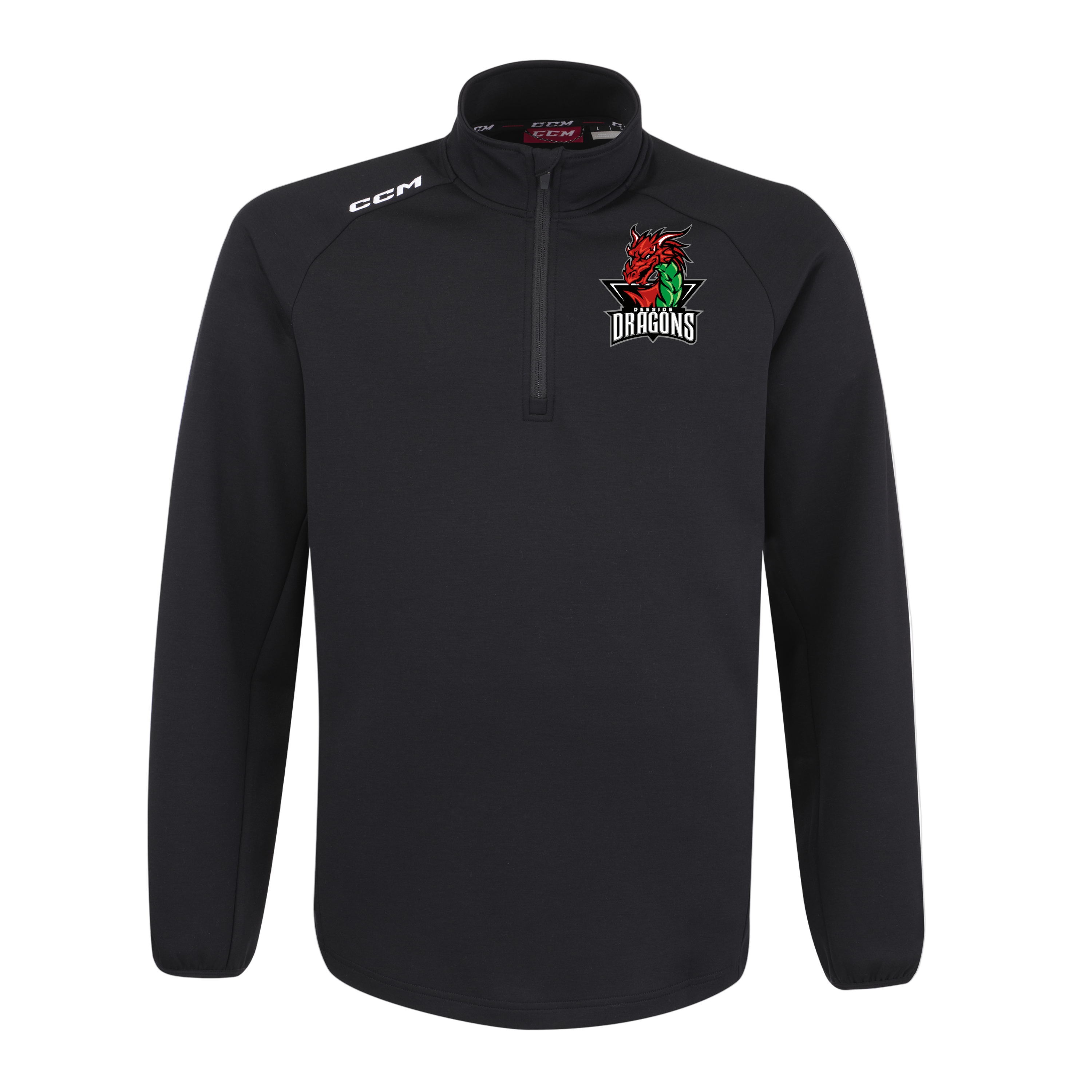 CCM Deeside Dragons Team 1/4 Zip - Black - Official Merchandise - Hockey Accessories > Apparel