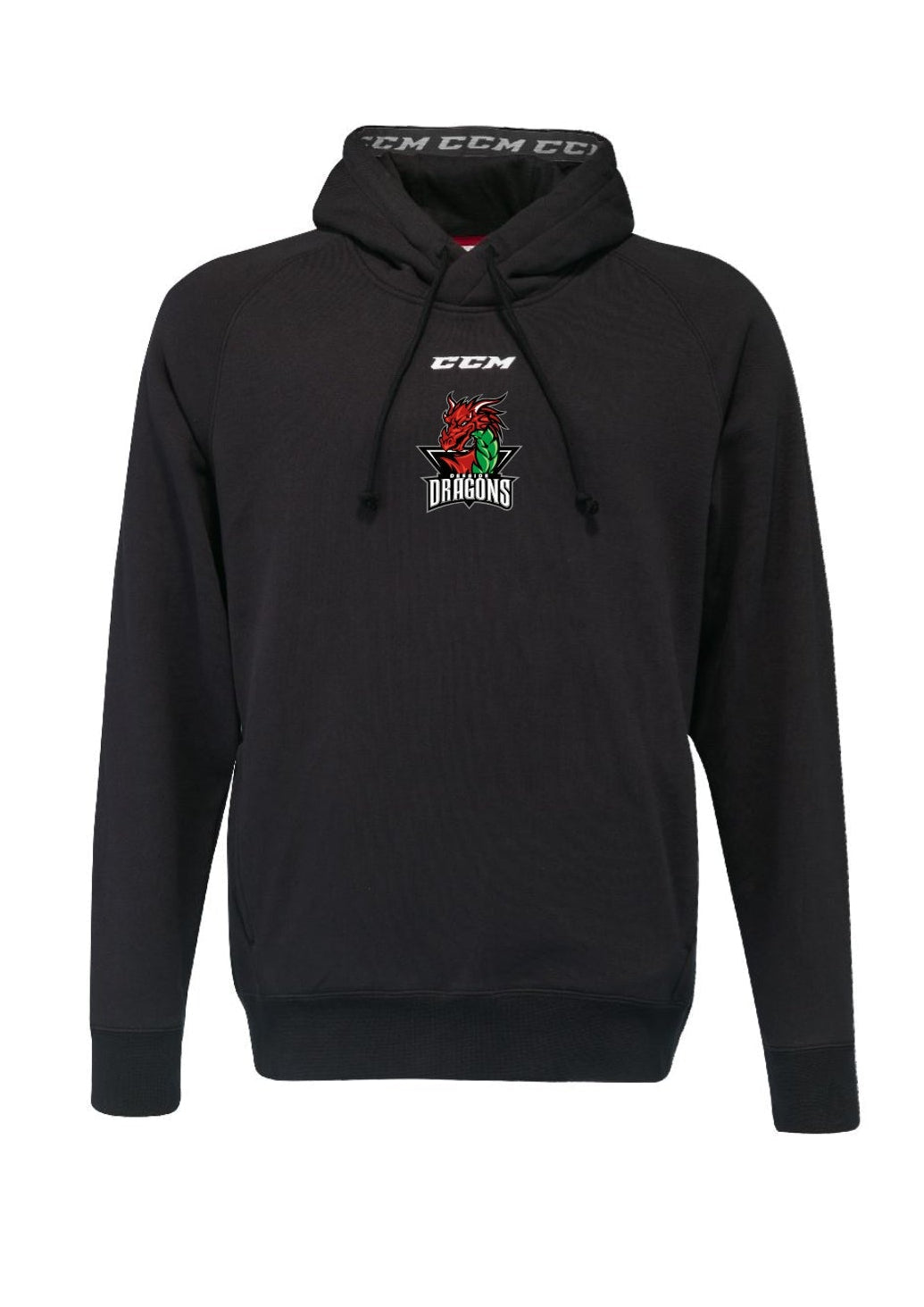 CCM Deeside Dragons Team Hoodie - Black - Official Merchandise - Youth Extra Small - Hockey Accessories > Apparel