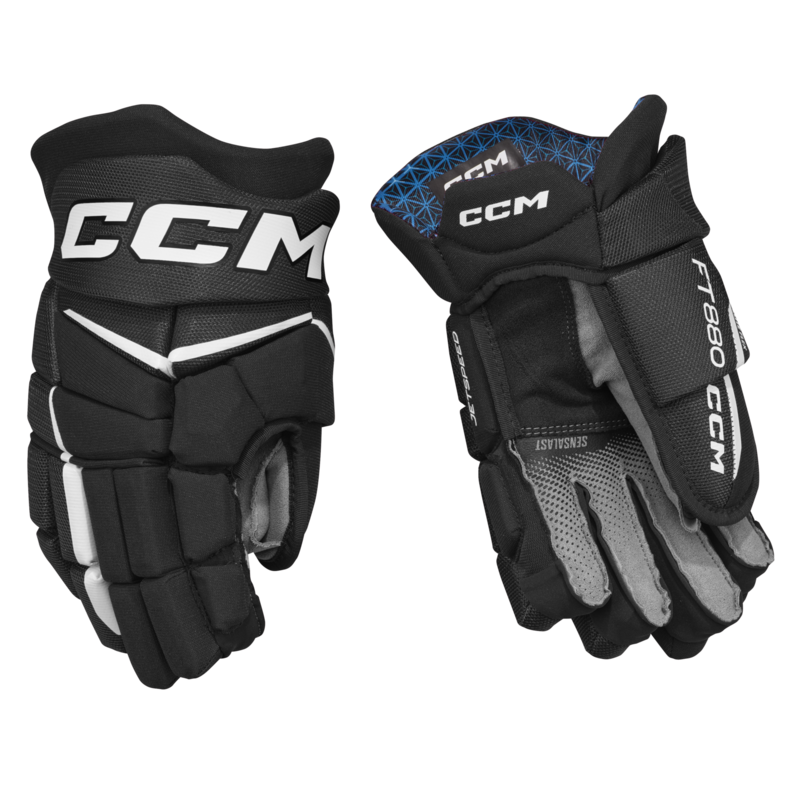 CCM JETSPEED FT880 Hockey Gloves Junior - 10 / BKWH - Ice Hockey Gloves