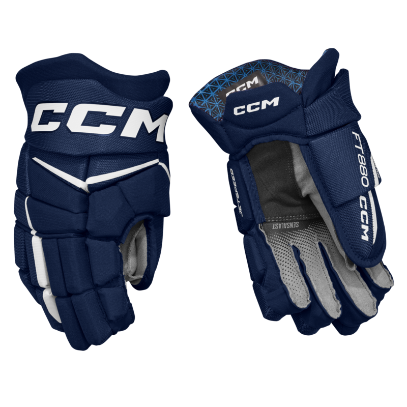 CCM JETSPEED FT880 Hockey Gloves Junior - 10 / NVWH - Ice Hockey Gloves