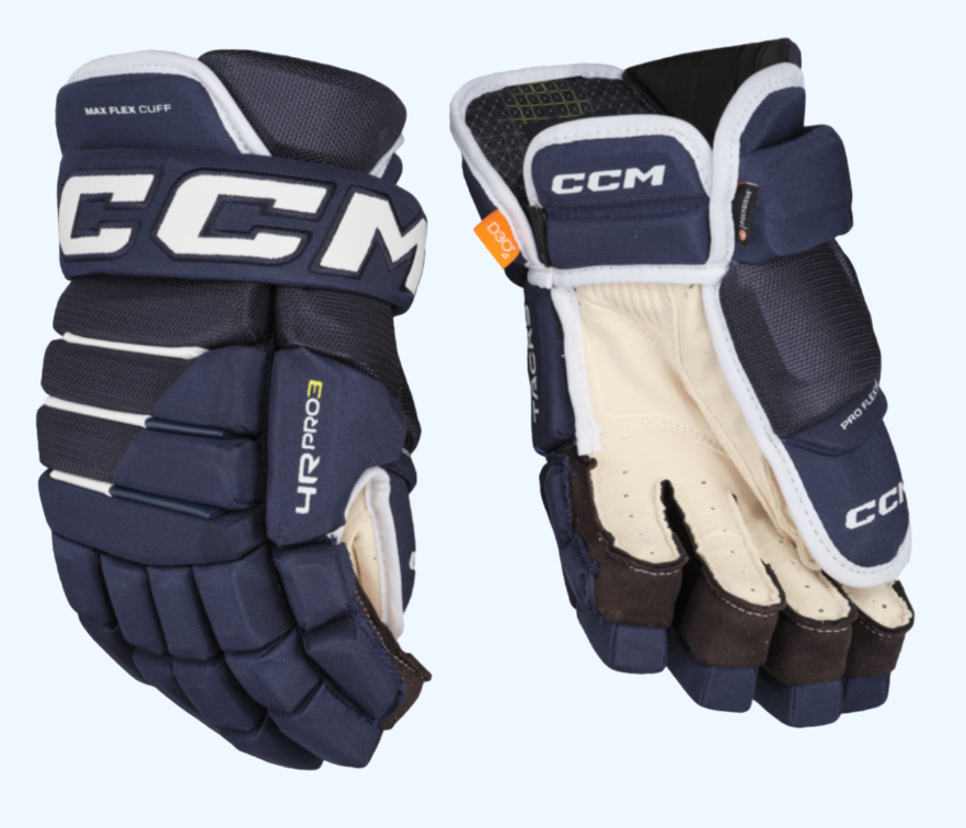 CCM Tacks 4R PRO3 Hockey Gloves - Navy / 13’’ / Senior - Ice Hockey Gloves