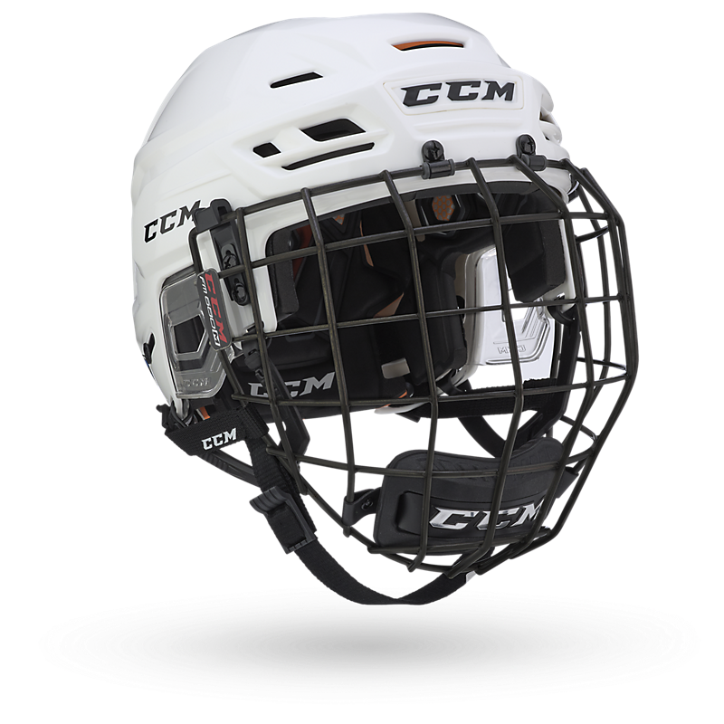 CCM Tacks 70 Hockey Helmet Combo - Youth / White - Hockey Protection > Head and Face