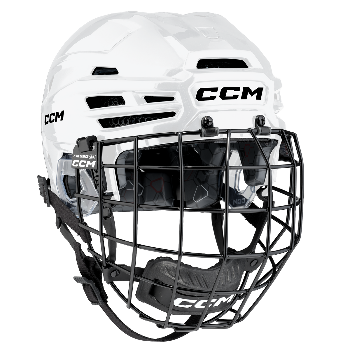 CCM Tacks 920 Ice Hockey Helmet Combo - S / White - Head & Face Protection