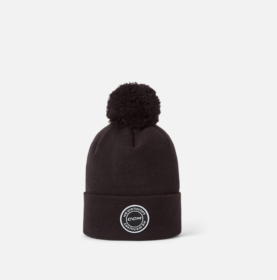 CCM WE ARE HOCKEY Bobble Hat - Black - HOCKEY HATS & BEANIES
