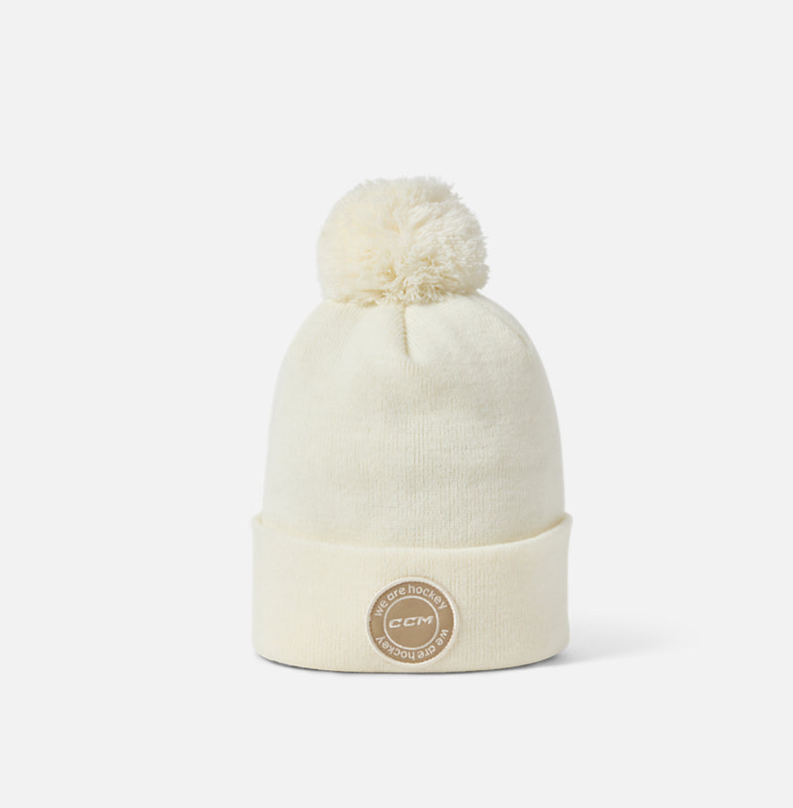 CCM WE ARE HOCKEY Bobble Hat - Egret - HOCKEY HATS & BEANIES
