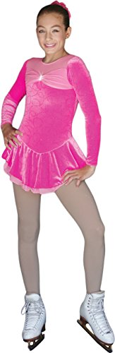 Chloe Noel DLV688/CFP Skating Dress in Pink - Child / Extra Small - Clothing > Figure Skating Dresses