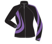 Chloe Noel J26 Swirls Figure Skating Jacket - Purple / Adult Large / No Crystal - Jackets and Gilets