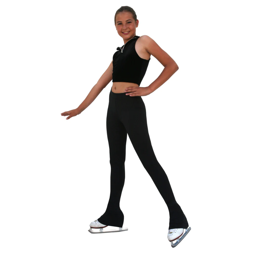 Chloe Noel P22 Figure Skating Leggings with Crystal Skate Design - Black (BB) / Child Large - Figure Skating Leggings