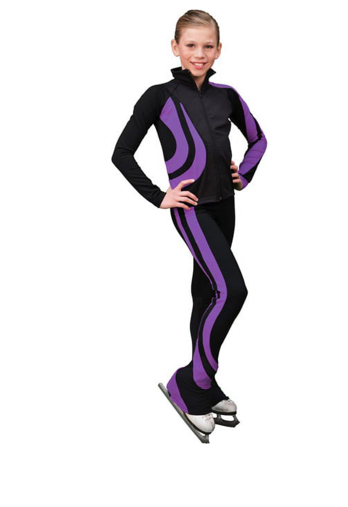 Chloe Noel P26 Swirl Skating Leggings - Purple / Child XS - Clothing > Figure Skating Leggings