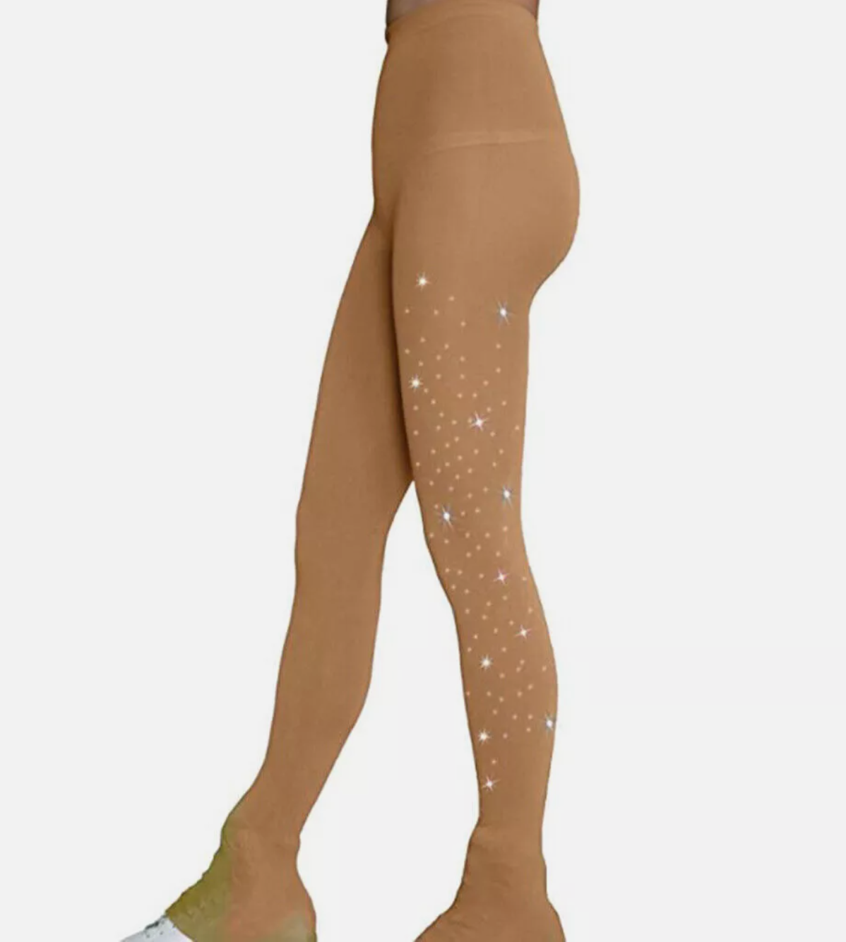 Chloe Noel TB8832 Over The Boot Tights - Medium tan / Matte / Child XS (4-6) - Accessories > Skating Tights