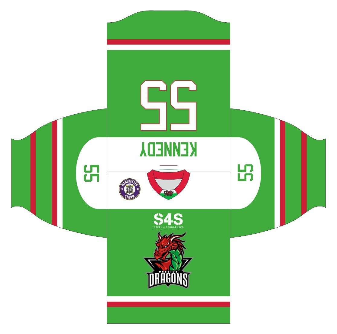 Dragons CCM Replica Away Jersey- Green - Official Merchandise 26/27