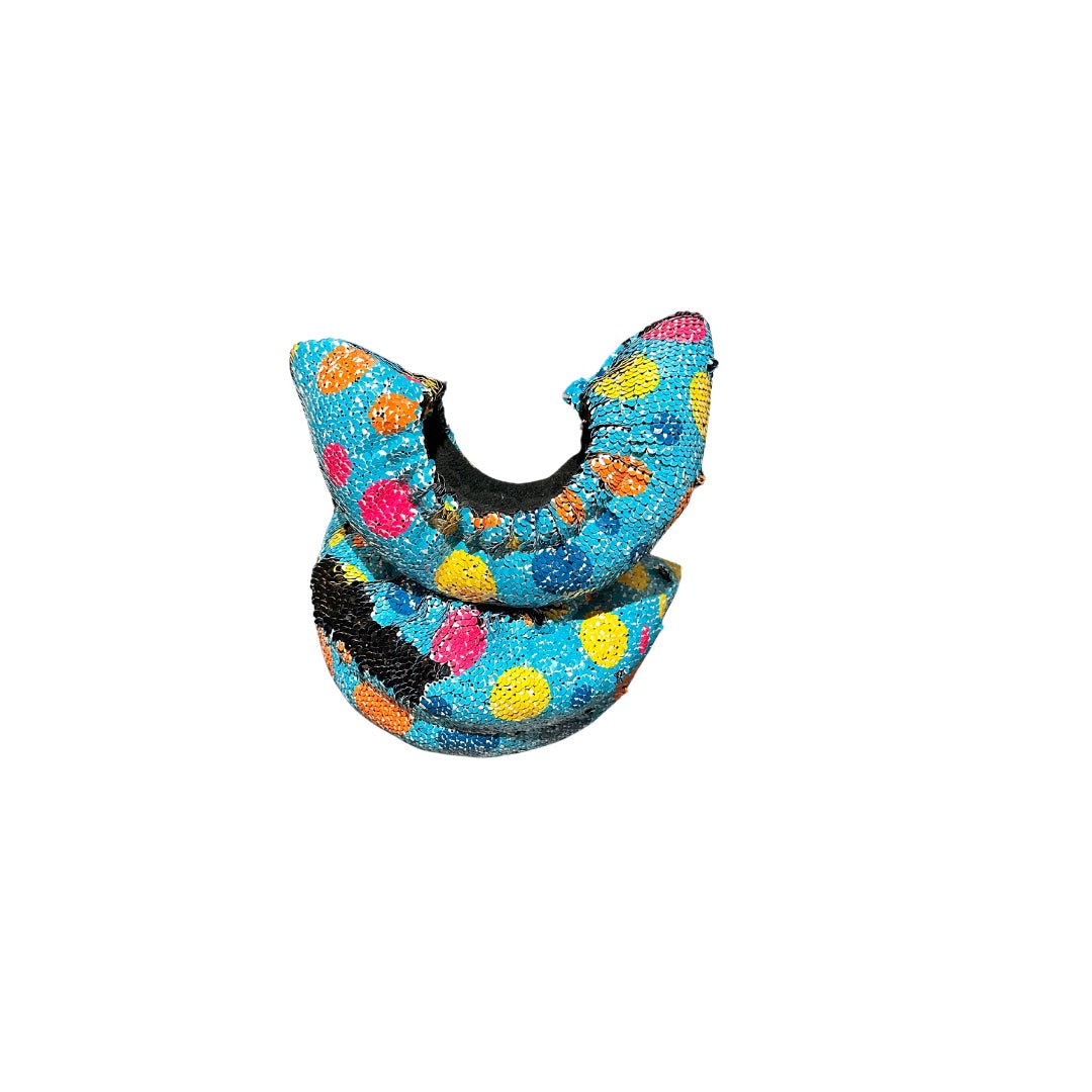 Fuzzy Soakers Flipz Sequin Blade Covers - Blue with Dots - Accessories > Skate Guards and Soakies