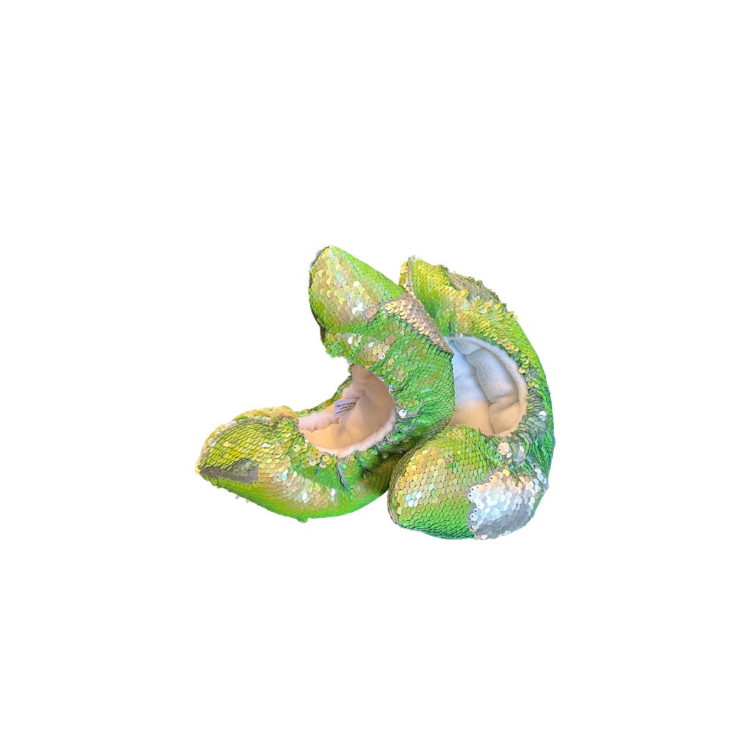 Fuzzy Soakers Flipz Sequin Blade Covers - Green/Silver - Accessories > Skate Guards and Soakies