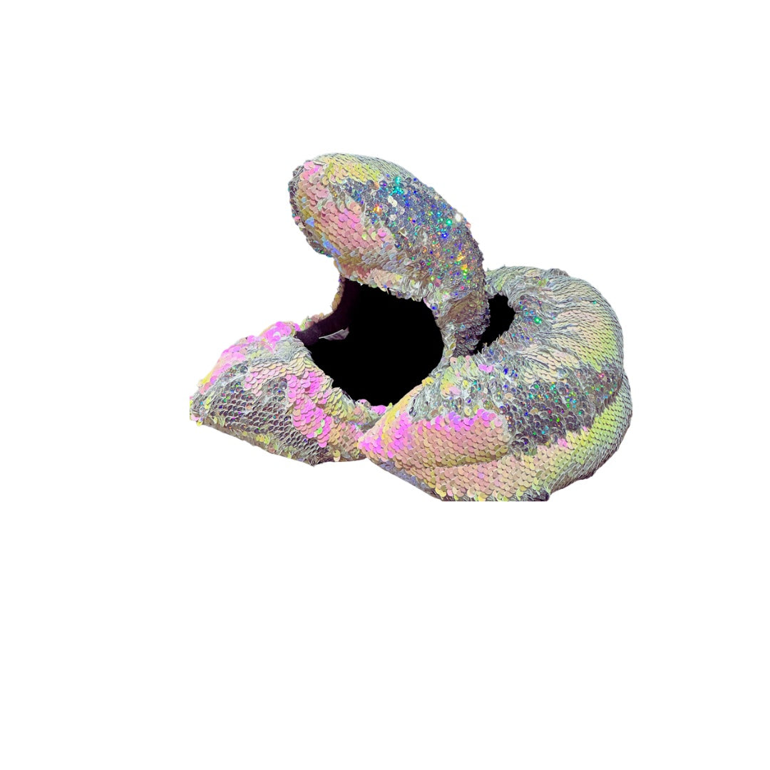 Fuzzy Soakers Flipz Sequin Blade Covers - Silver/ Iridescent - Accessories > Skate Guards and Soakies