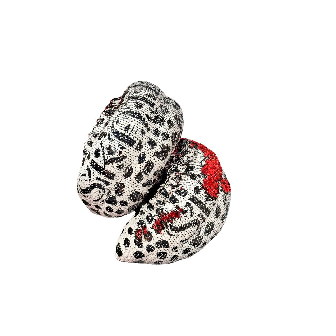 Fuzzy Soakers Flipz Sequin Blade Covers - Skate - Dalmation/Red - Accessories > Skate Guards and Soakies