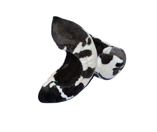 Fuzzy Soakers Fur Skate Blade Covers - Cow Print - Accessories > Skate Guards and Soakies